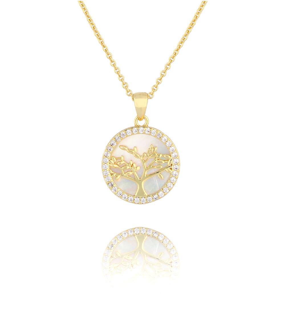Naszyjnik złoty z drzewkiem Glam Charms NS0277