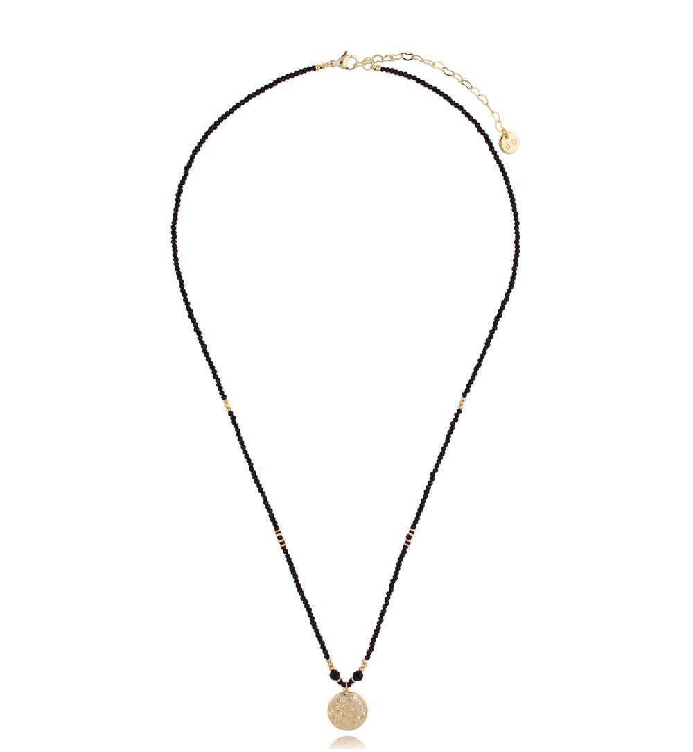 Naszyjnik czarny z księżycem Moon Eclipse NTW0394