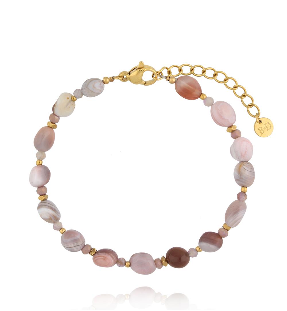 Bransoletka z agatem i labradorytem BPA0578