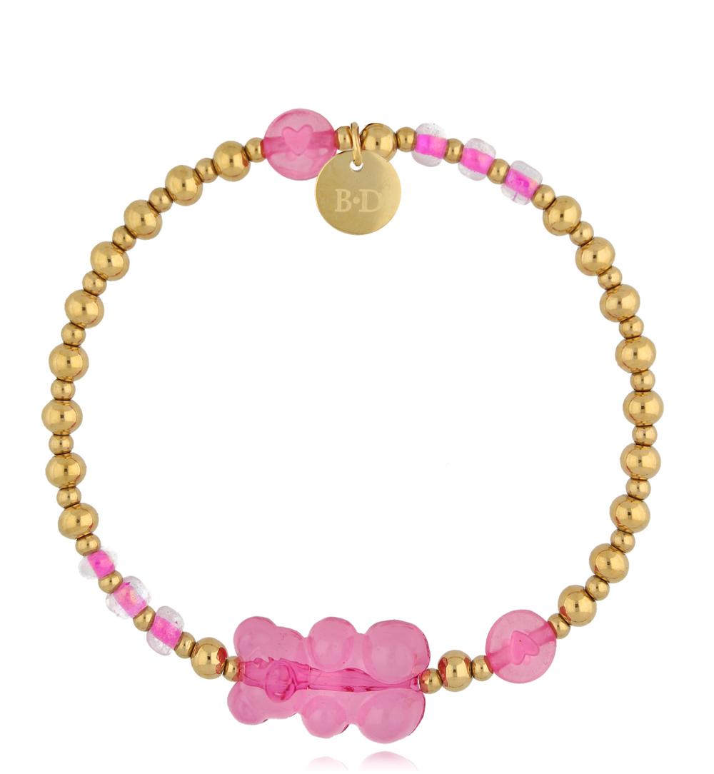 Bransoletka z różowym misiem Bear BSC1644