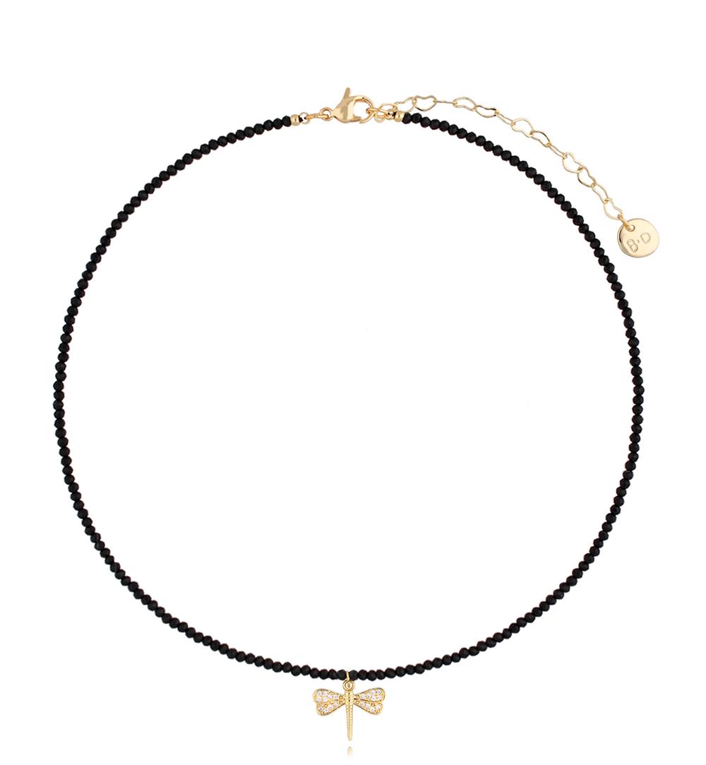 Naszyjnik z turmalinami i ważką Career NTW0942