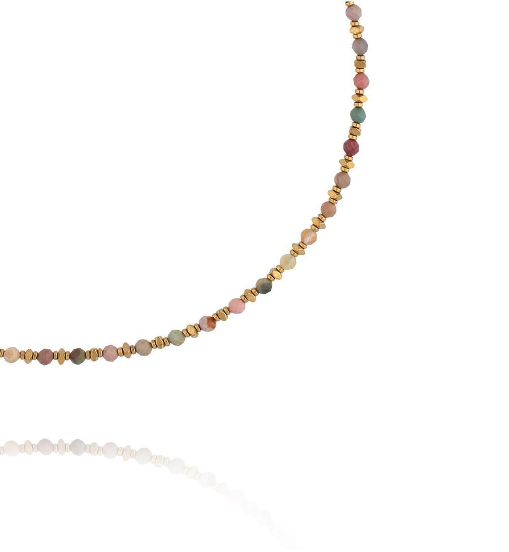 Naszyjnik z kamieni naturalnych w odcieniach ziemi NEA0074