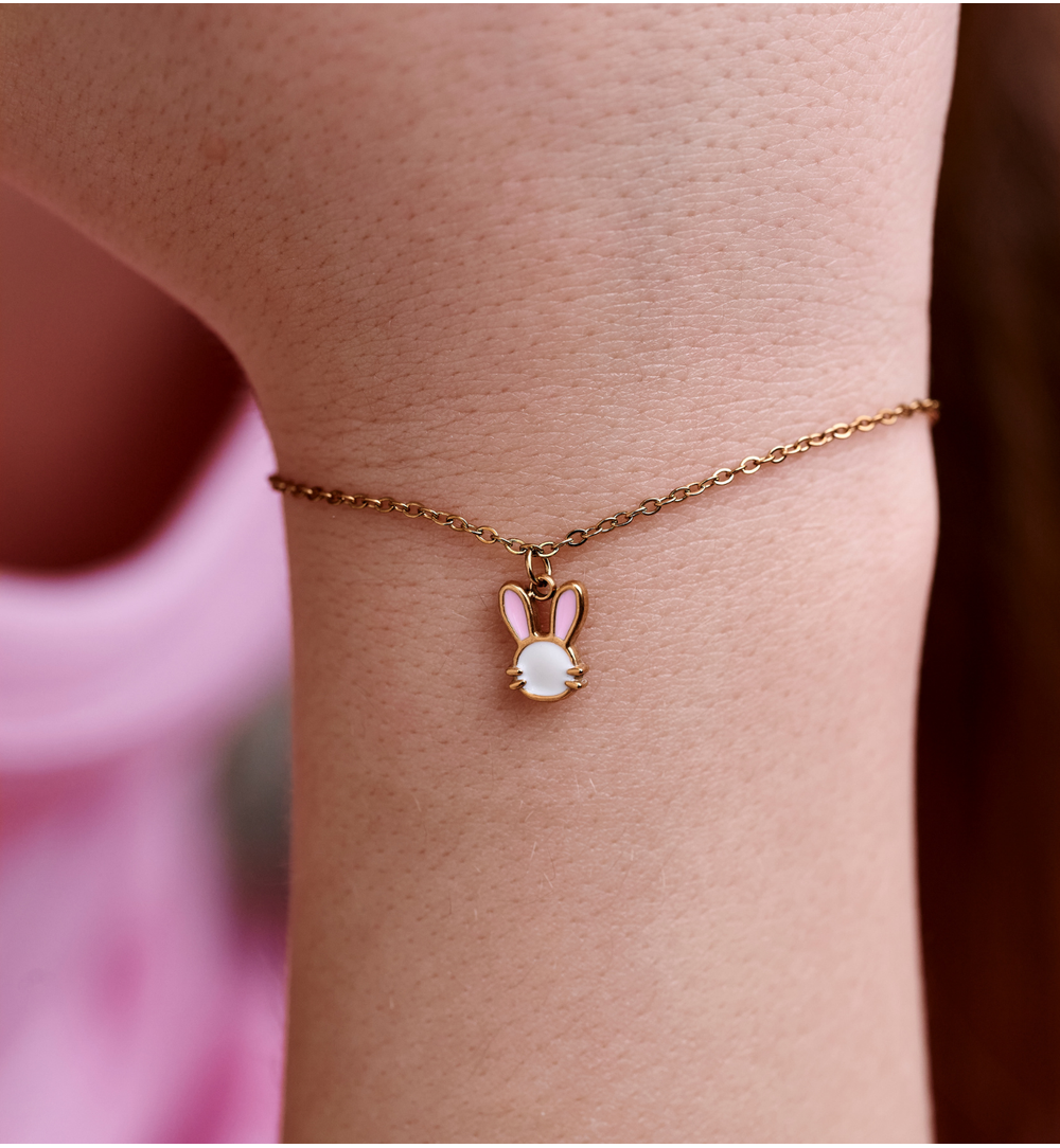 Zestaw biżuterii dla dziewczynki z króliczkiem ZN0227