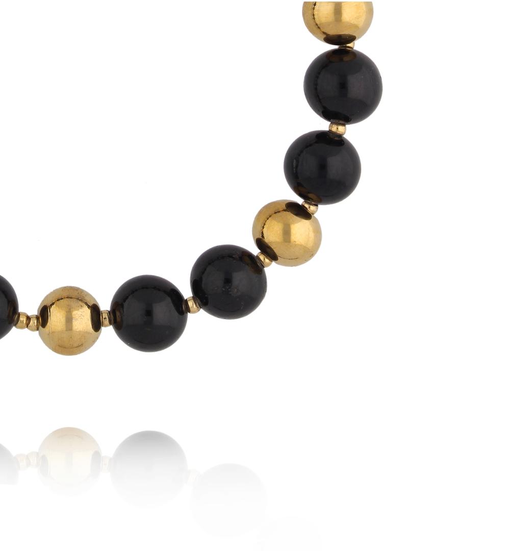 Bransoletka z naturalnego czarnego turmalinu BPA0631