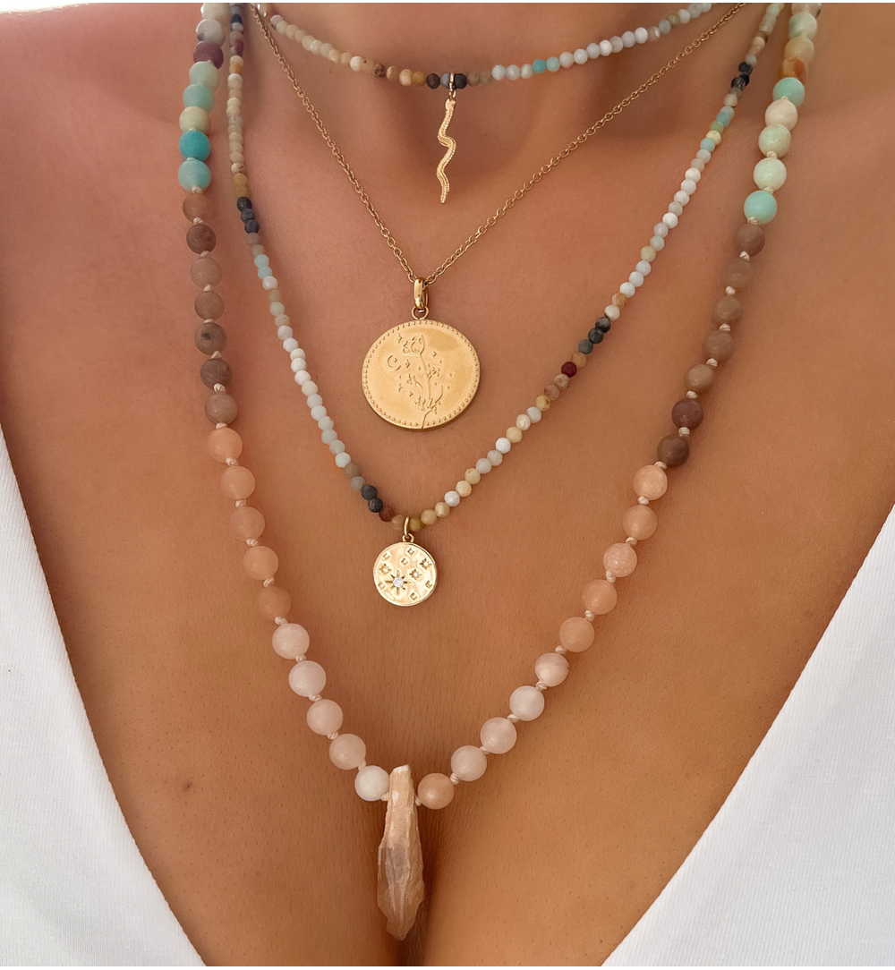 Naszyjnik z amazonitami Phoebe NTW0501