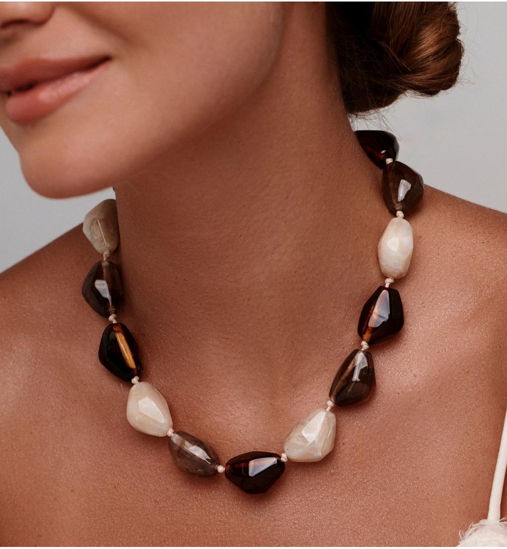 Naszyjnik z nieregularnych elementów Natural Balance NEU0003