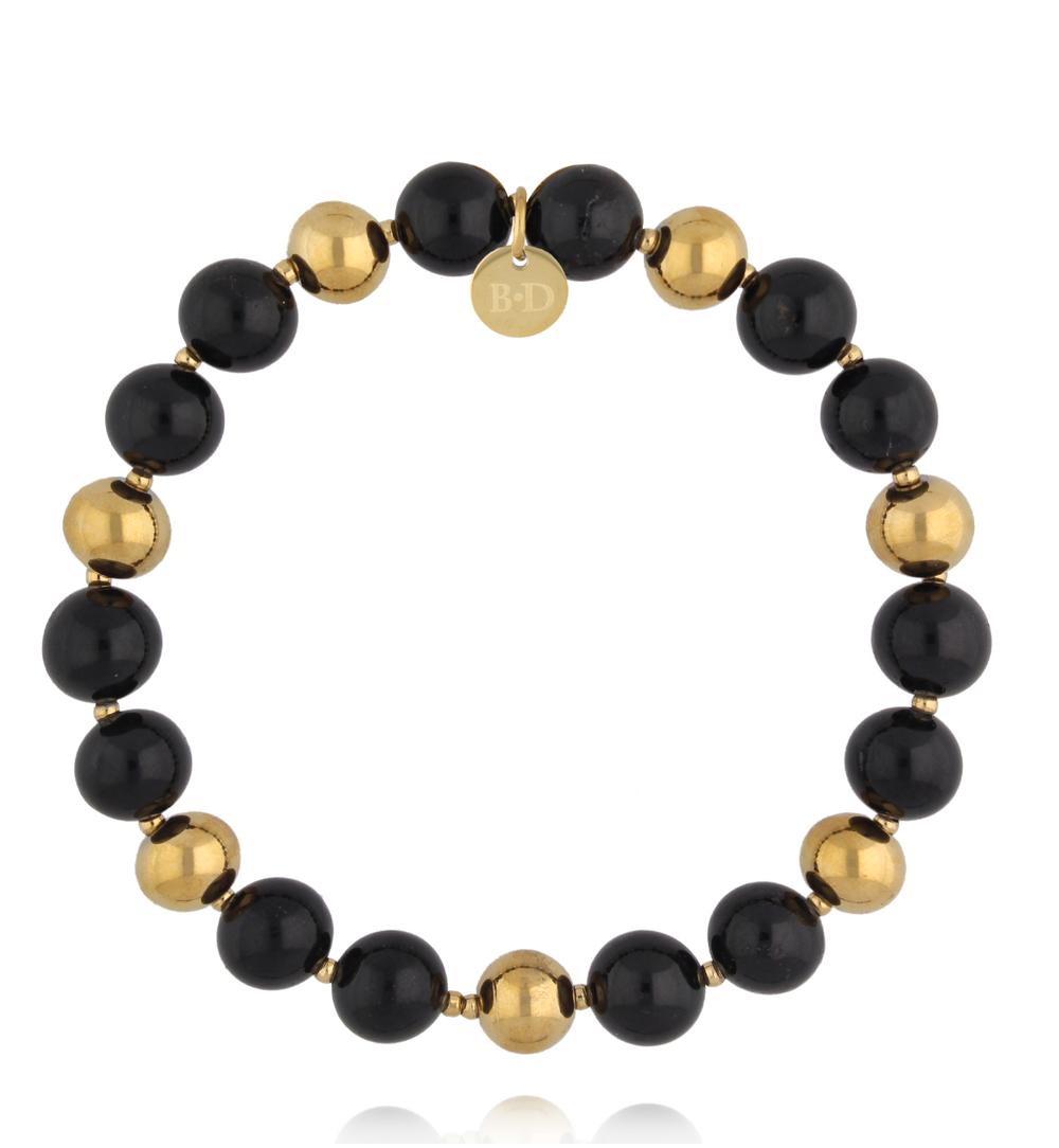 Bransoletka z naturalnego czarnego turmalinu BPA0631