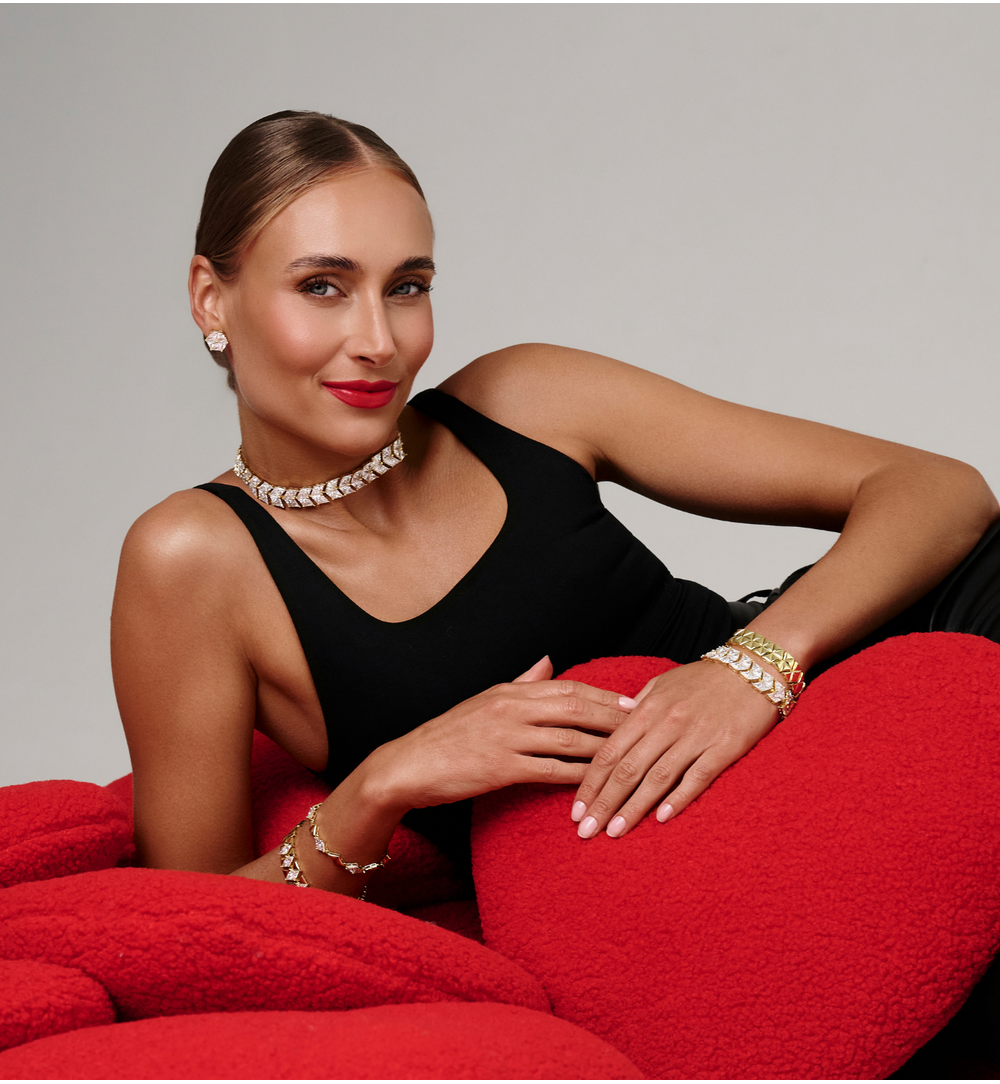 Bransoletka złota geometryczna BSS0275