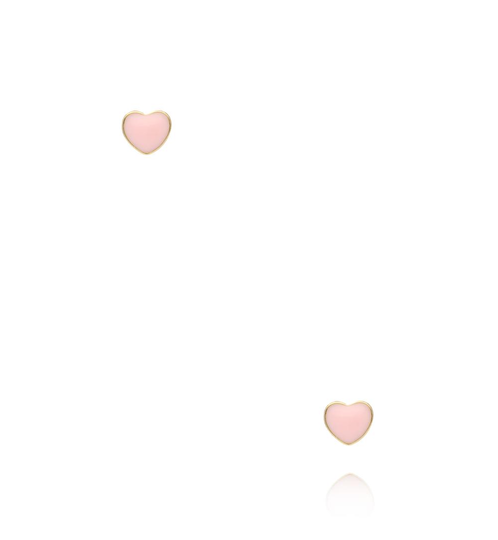 Zestaw kolczyków serca w pastelowych kolorach KMB0046
