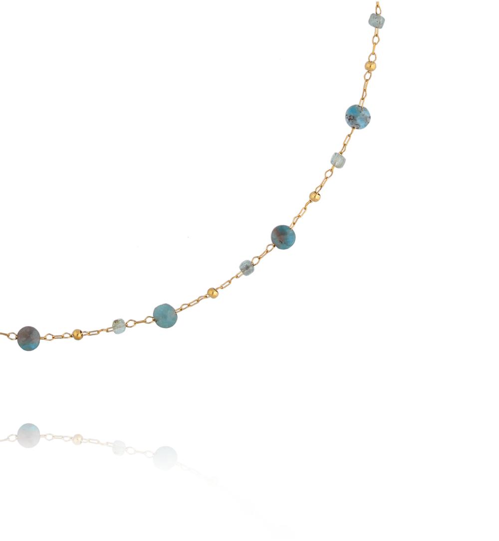 Naszyjnik z apatytami ze stali szlachetnej NPA1605