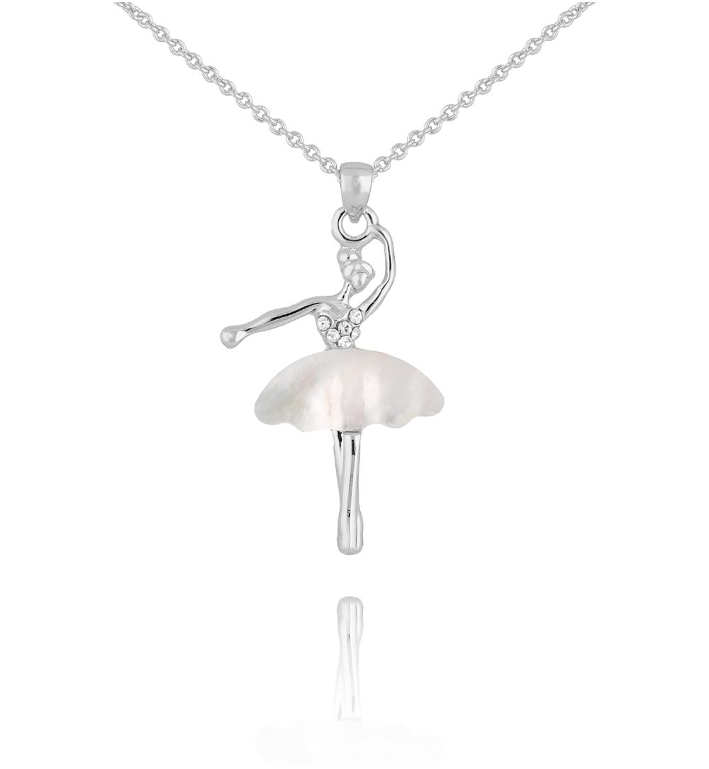 Naszyjnik srebrny z baletnicą Glam Charms NS0248