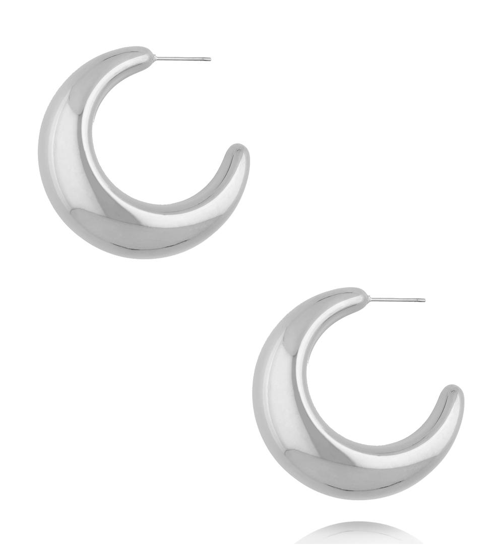 Kolczyki okrągłe duże srebrneKSY0644