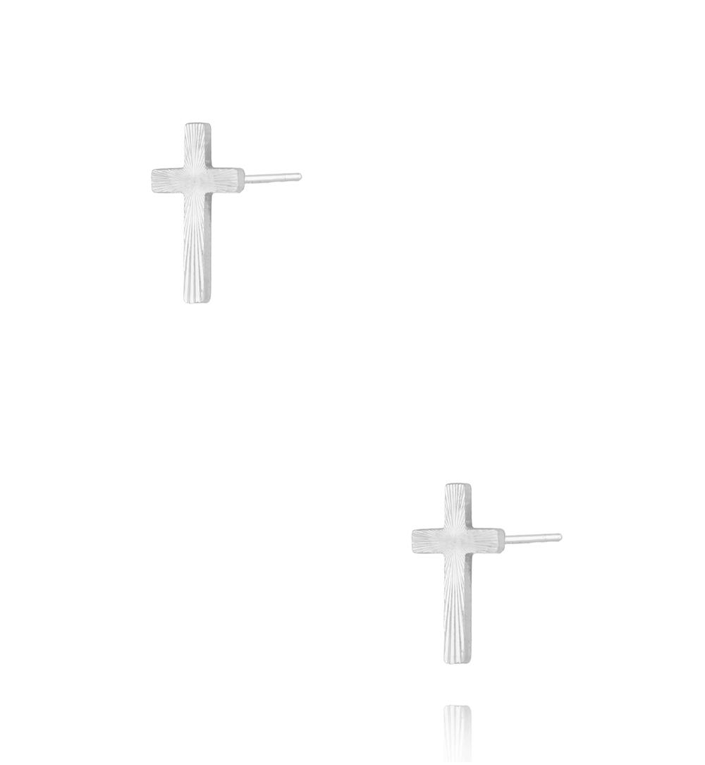 Kolczyki krzyżyki srebrne KCA0059