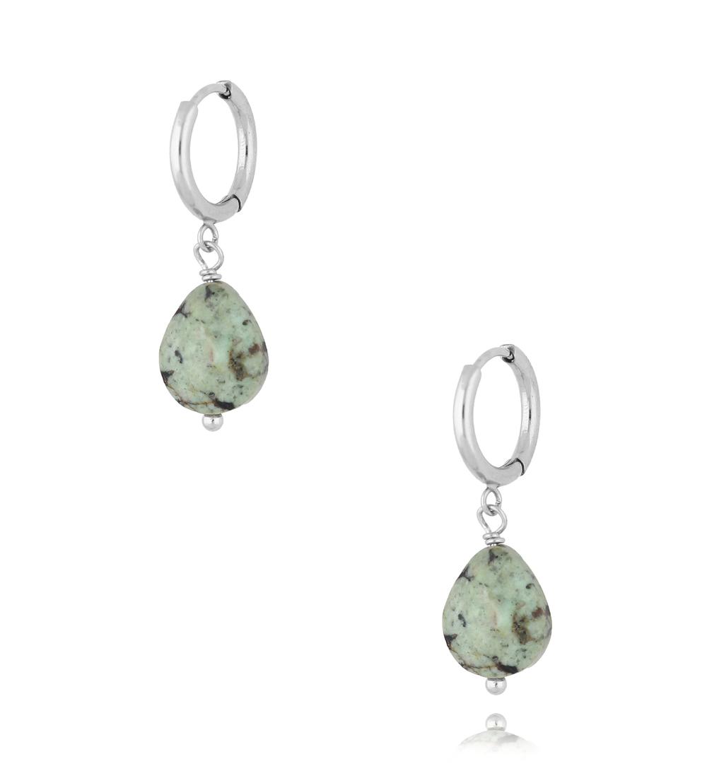 Kolczyki srebrne z turkusami afrykańskimi KPA0218