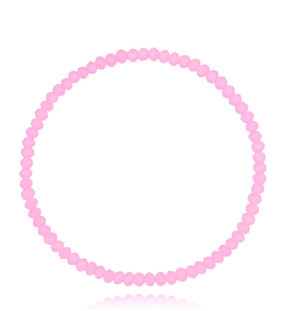 Bransoletka z różowymi kryształkami Luminous Crystal 3 mm BCY0250