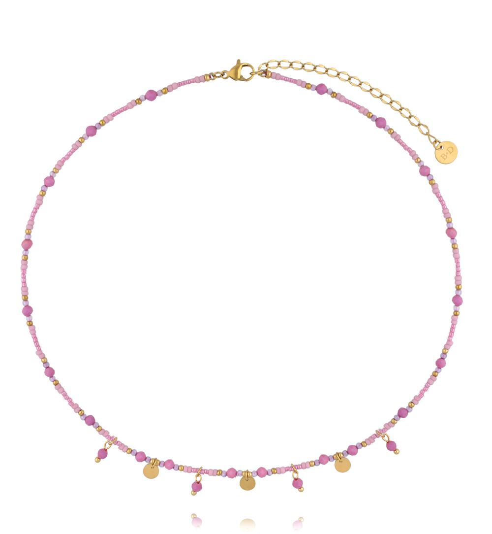 Naszyjnik z fosfosyderytem i koralikami Miyuki NTW1614