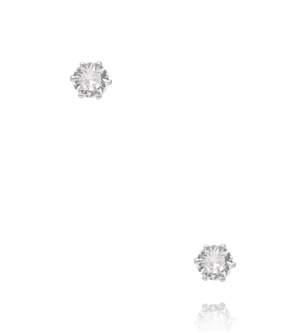 Zestaw kolczyków z cyrkoniami srebrny KLU0173