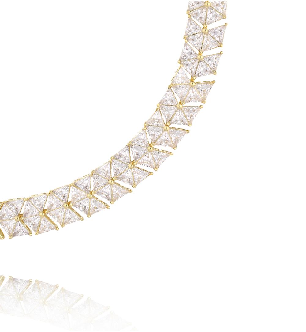 Bransoletka z geometrycznymi kryształami BSS0274