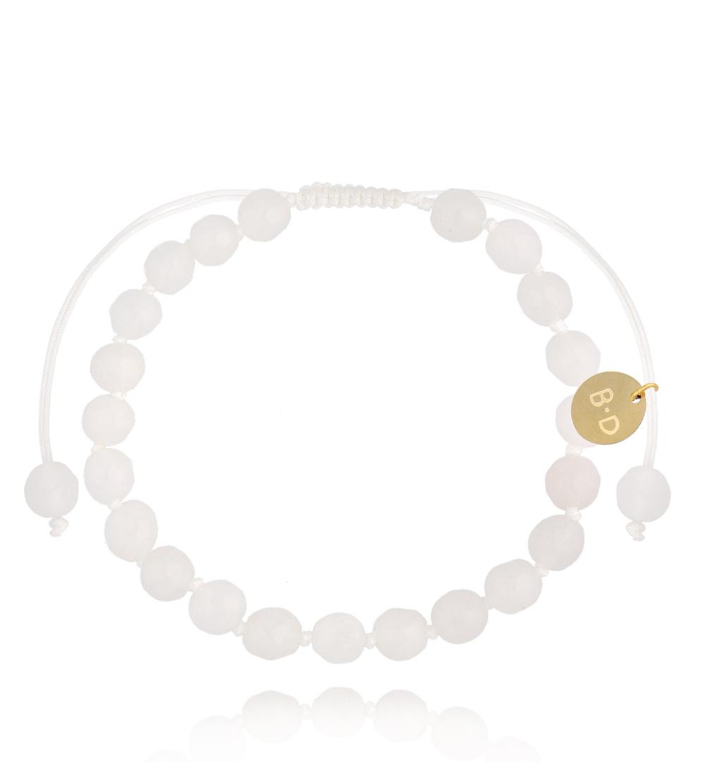 Bransoletka z białymi jadeitami Jade BSH0150