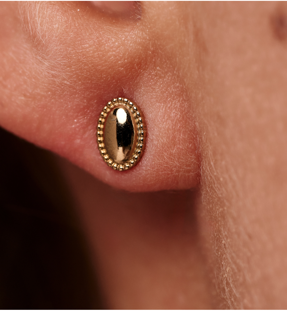 Kolczyki owalne złocone KSY0568