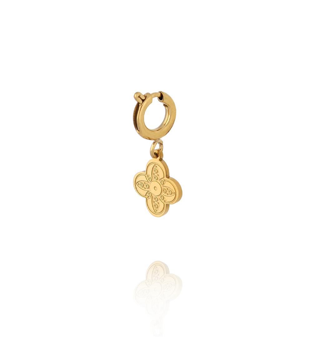 Charms złoty kwiatek CHA0151