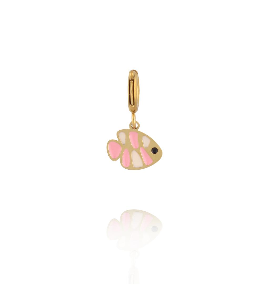Charms złota rybka z emalią CHA0187