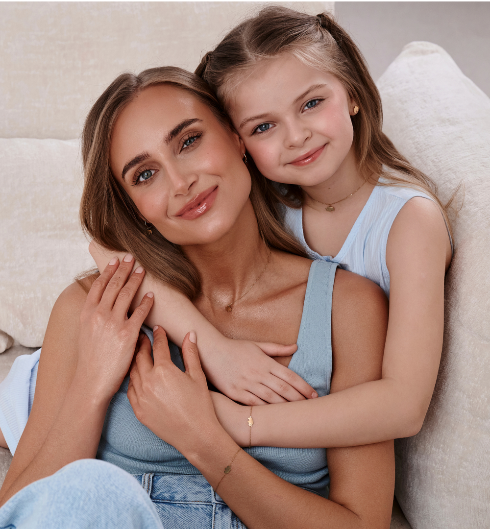 Zestaw biżuterii dla mamy i córki ze słonikiem ZN0222