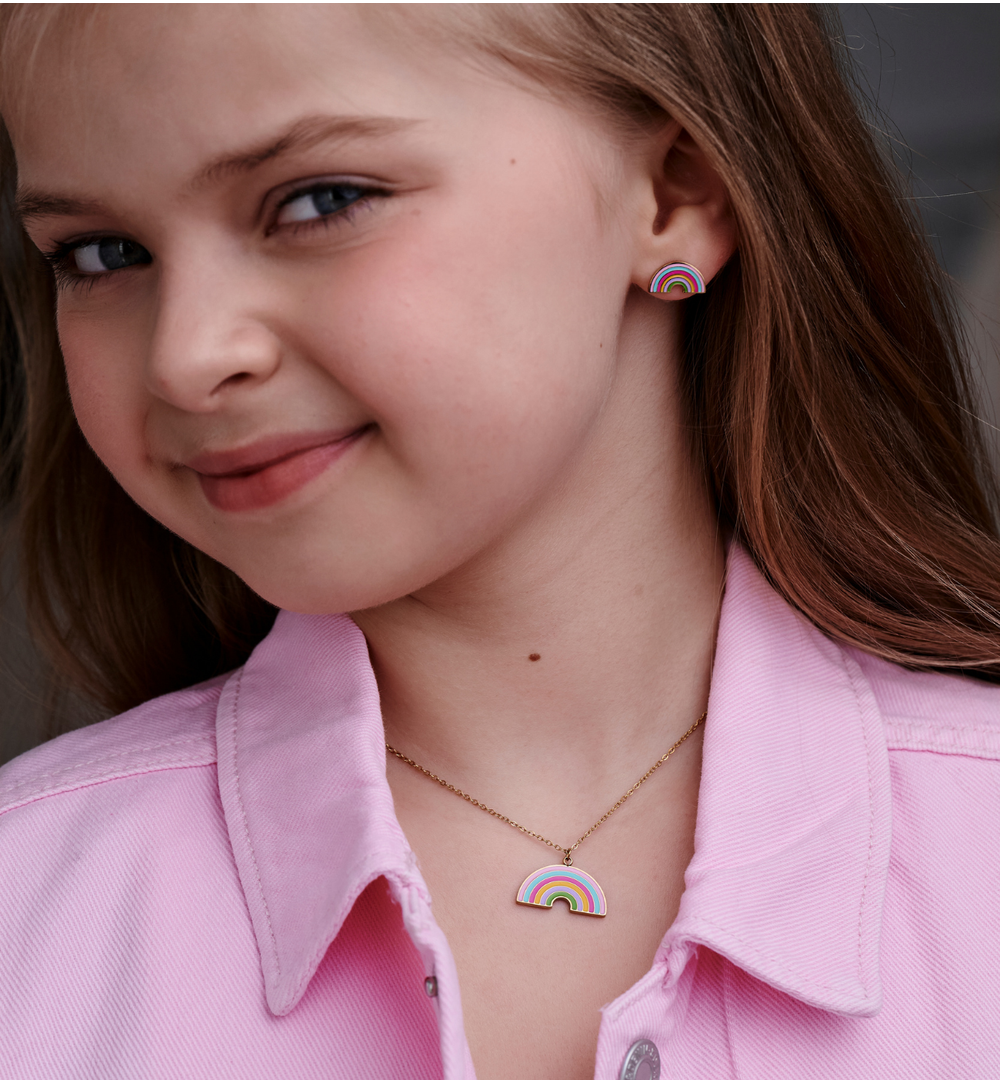 Naszyjnik z zawieszką tęczy NSY0823