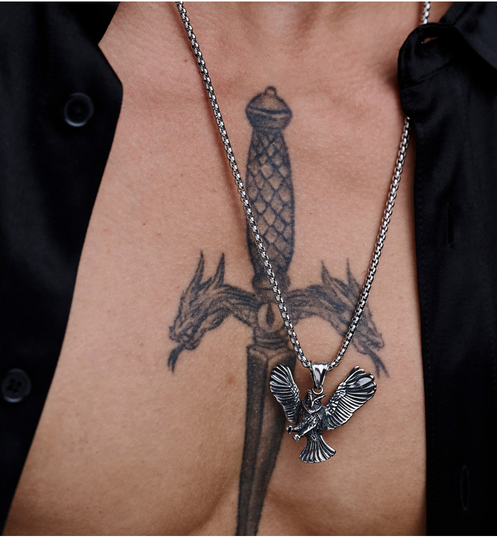 Naszyjnik męski z orłem Thorgrim NMITC0163