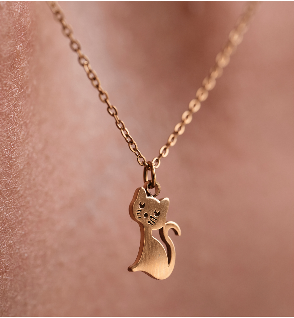 Naszyjnik z kotkiem złoty dla mamy NSY0785