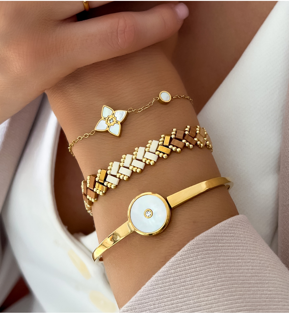 Zestaw złotych bransoletek Gold Whispers Z0234