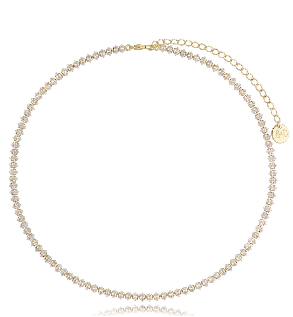 Naszyjnik choker tenisowy z kryształkami Don't Wanna Sleep NS0109