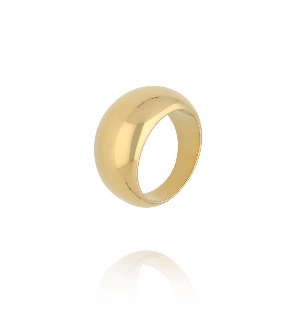 Pierścionek szeroki złoty typu „bomba" PSY0150