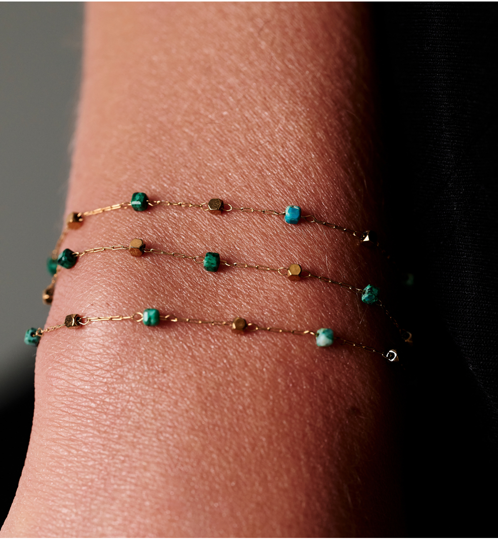 Bransoletka z jadeitami afrykańskimi Peruvian BPA0490