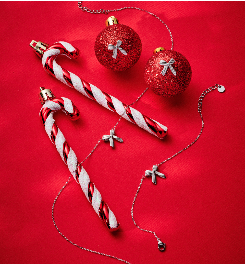 Bransoletka z kokardką srebrna BSA0850