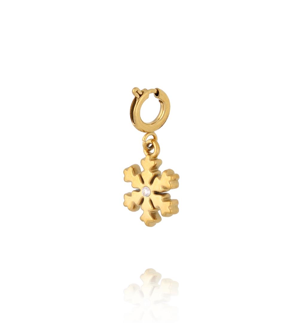 Charms złota śnieżynka z cyrkonią CHA0263