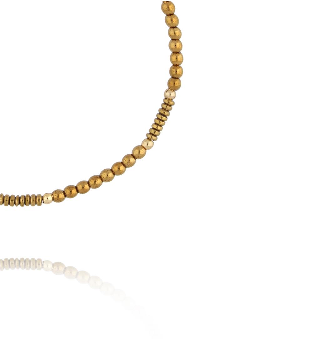 Bransoletka złota z hematytami BTW3651