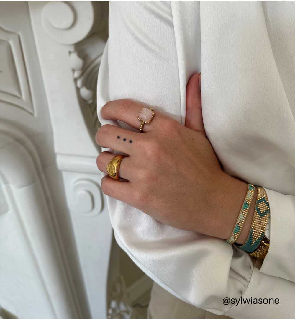 Bransoletka niebieska z koralikami Miyuki Aziza BSC1594