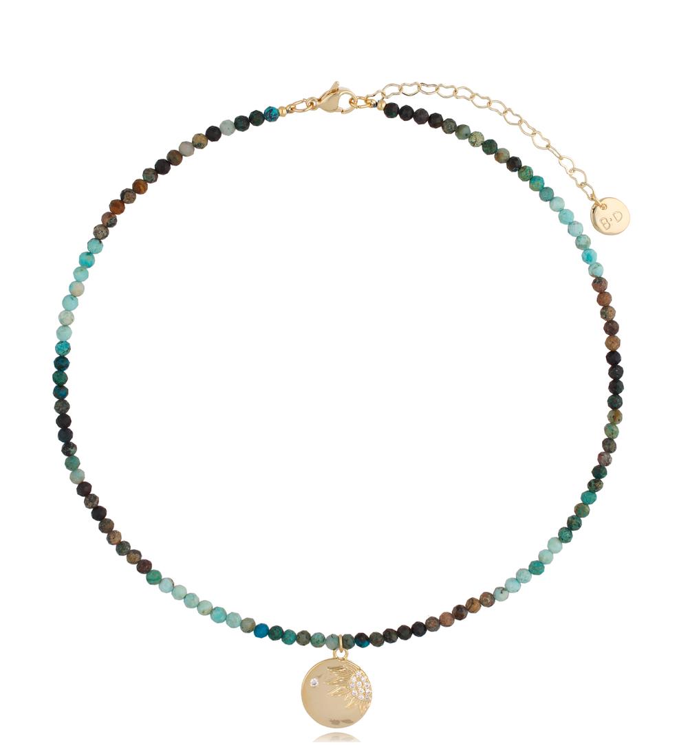 Naszyjnik z chryzokolą Harlet NTW0506