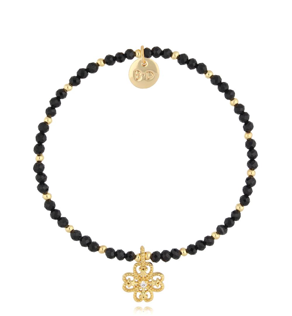 Bransoletka z agatami i koniczynką BTW2721