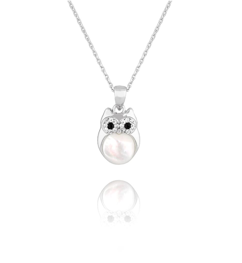 Naszyjnik srebrny z sową Glam Charms NS0284