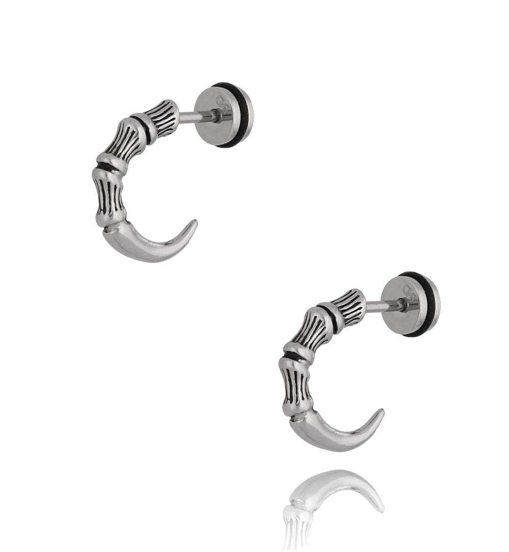 Kolczyki otwarte koła ze stali szlachetnej Bones KMITC0022