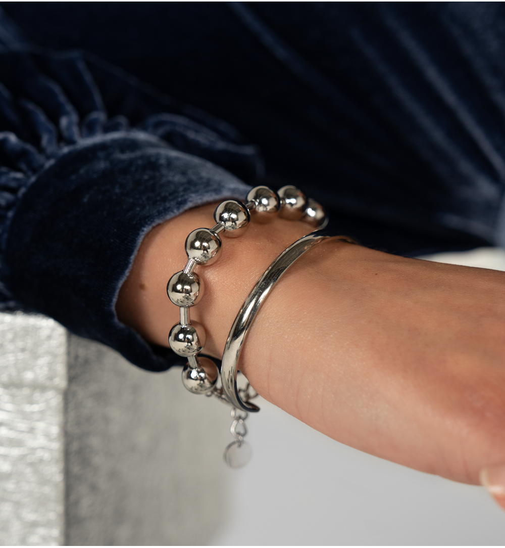 Bransoletka obręcz srebrna Sweetheart Charm BSA0703