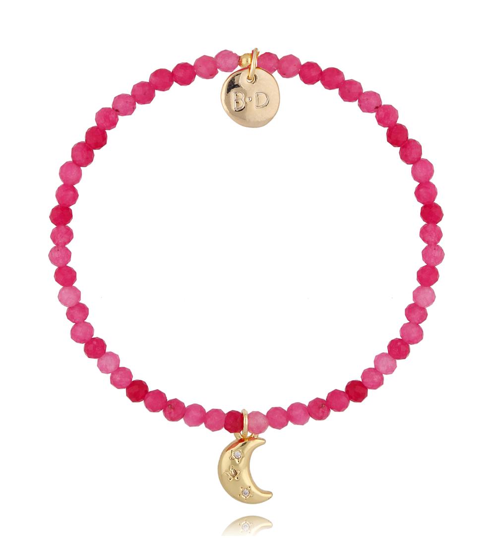 Bransoletka z agatami  i księżycem BTW0395