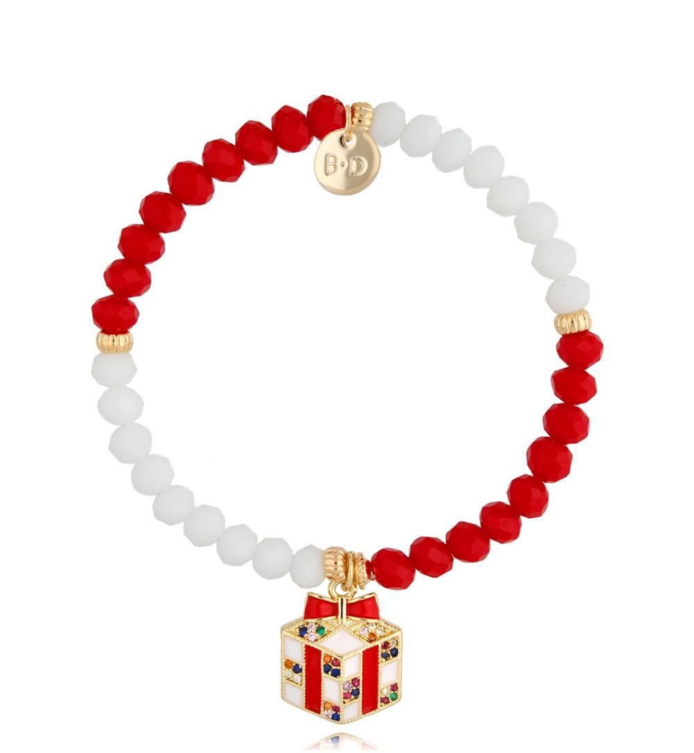 Bransoletka świąteczna z prezentem From Santa BTW1302
