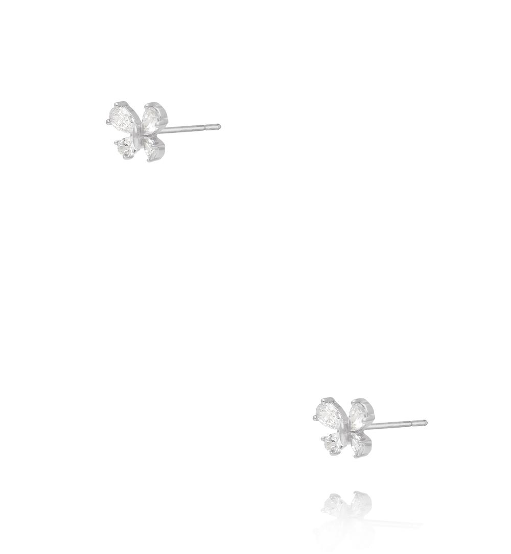 Kolczyki w kształcie motylka – srebrne KCA0137