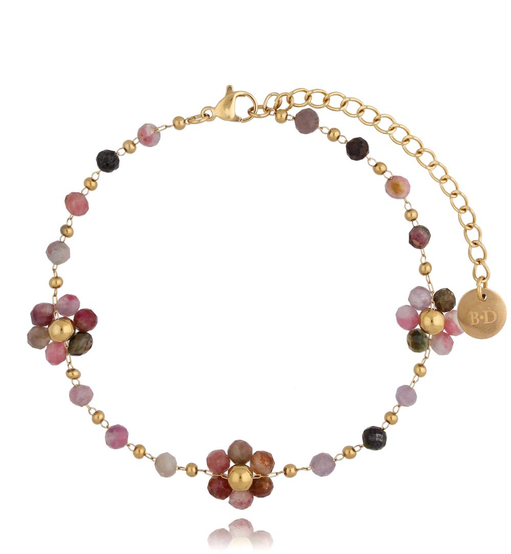 Bransoletka na nogę z turmalinami Bouquet BNSC0057
