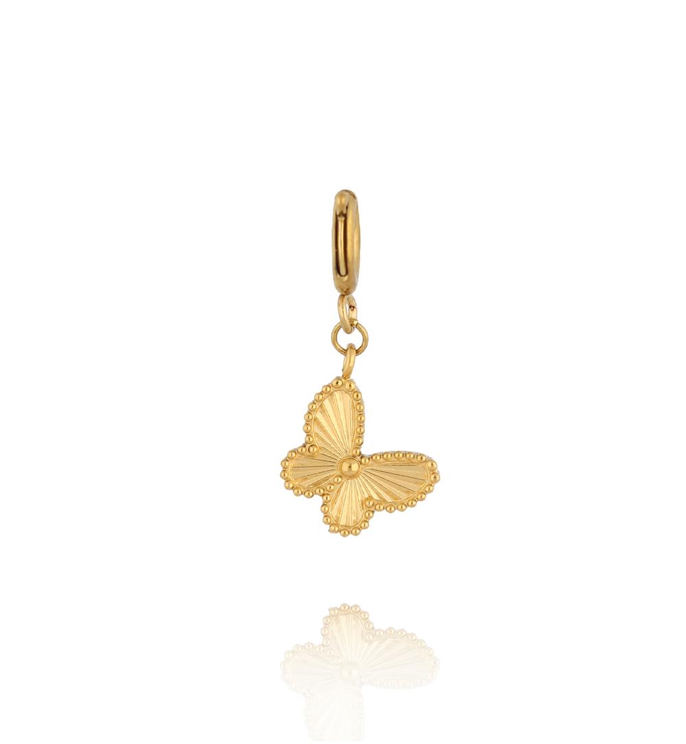 Charms złoty z ozdobnym motylem CHA0154