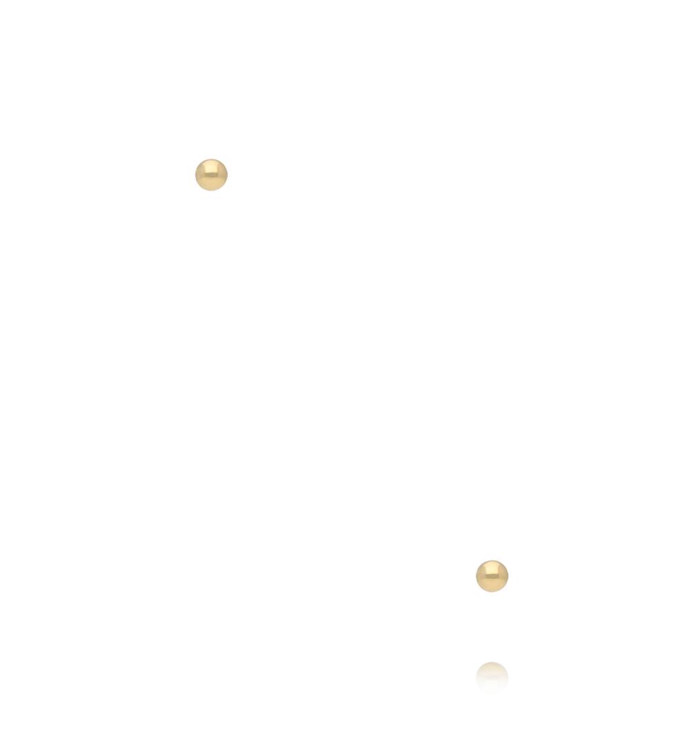 Zestaw minimalistycznych kolczyków kulek – złotych KMB0017