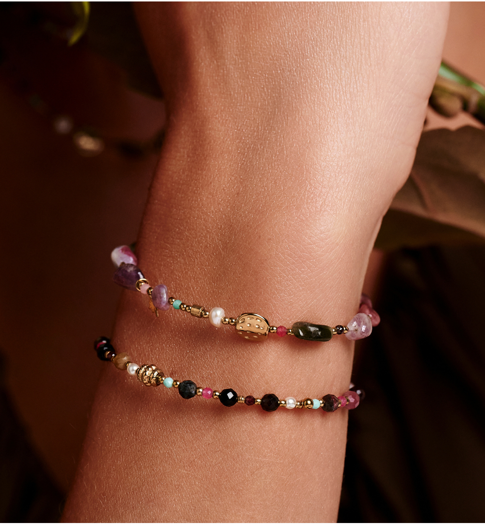 Zestaw biżuterii z kolorowych kamieni naturalnych ZN0195